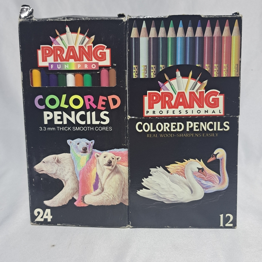 Prang Colored Pencils 12 Pk Professional & 24 Pk Fun Pro Pre-owned‎
